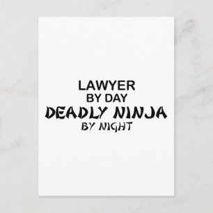Lawyer Deadly Ninja by Night Postcard