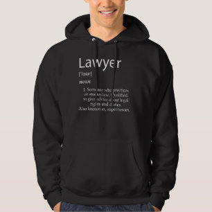 Lawyer Definition For Office Law Firm Attorney Law Hoodie