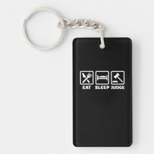 Lawyer Eat Sleep Judge Keychain