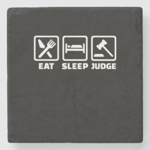 Lawyer Eat Sleep Judge Stone Coaster