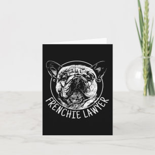 Lawyer French Bulldog Fun Dog Men Women  Card