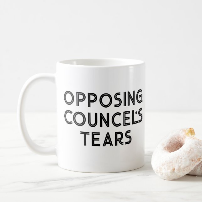 Lawyer Gift for lawyer Opposing councel's Tear Coffee Mug (With Donut)