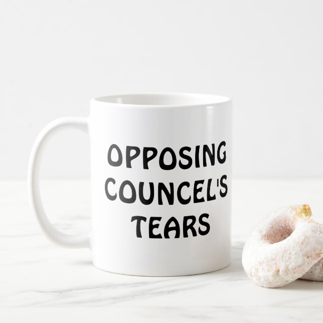 Lawyer Gift for lawyer Opposing councel's Tear Coffee Mug (With Donut)