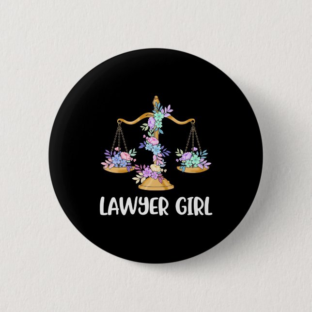 Lawyer Girl 2 Inch Round Button (Front)