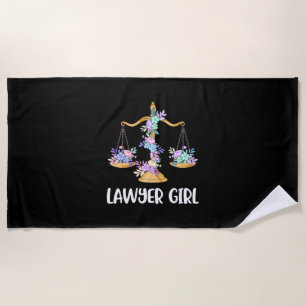 Lawyer Girl Beach Towel