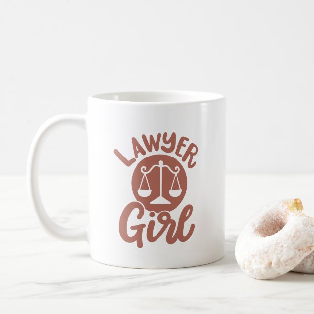 "Lawyer Girl" Coffee Mug (With Donut)