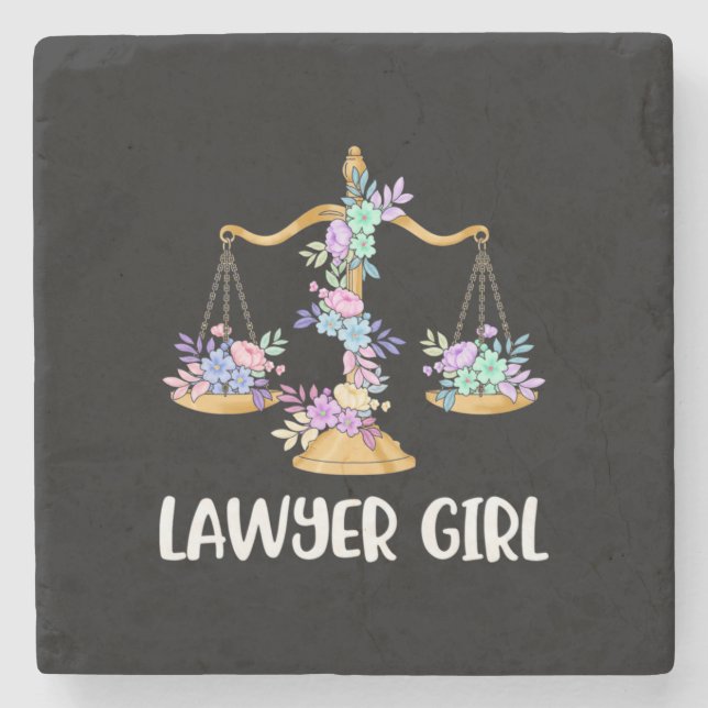 Lawyer Girl Stone Coaster (Front)