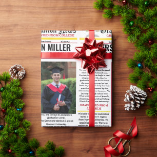 Lawyer Graduation Newspaper College Unique  Wrapping Paper