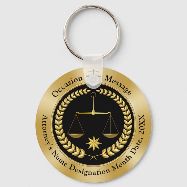 Lawyer Graduation Party Ideas, Cheap Party Favours Keychain (Front)
