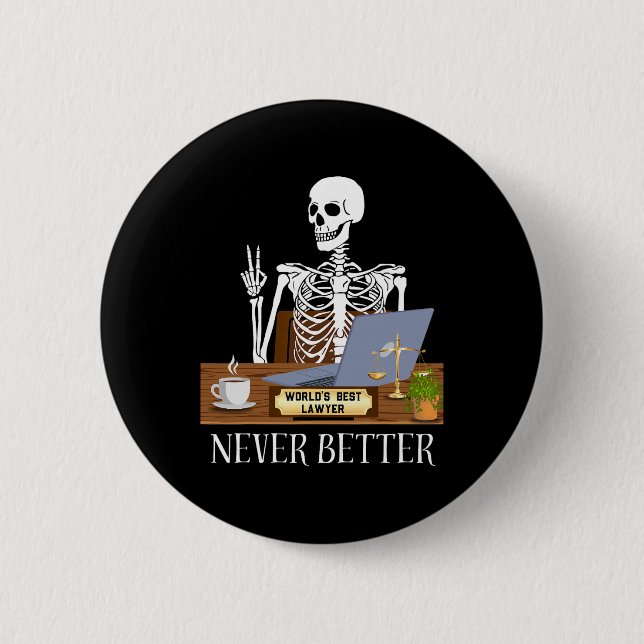 Lawyer Halloween  2 Inch Round Button (Front)