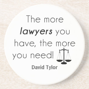 Lawyer humour coaster