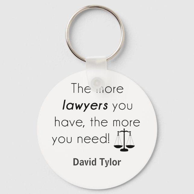 Lawyer humour keychain (Front)