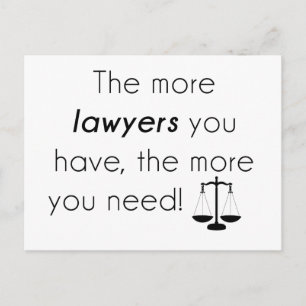 Lawyer humour postcard