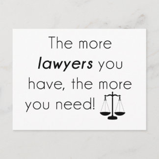 Lawyer humour postcard