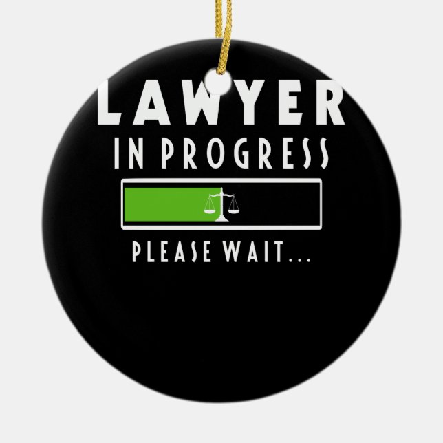 Lawyer In Progress Law School Student Tee Gift Ceramic Ornament (Front)