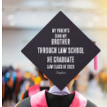 Lawyer In Progress Personalized Graduation  Cap Topper<br><div class="desc">Lawyer In Progress personalized law school graduate.  Graduation Cap. Black and white simple typography design style for who that like simple style.</div>
