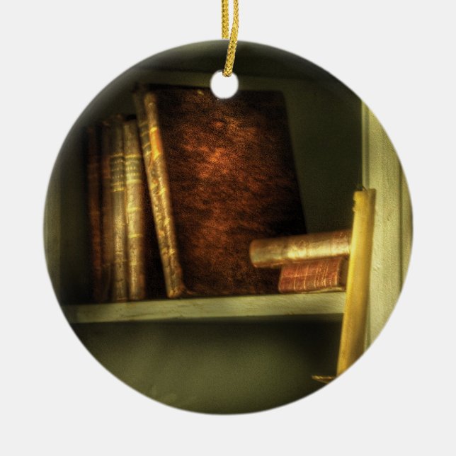 Lawyer - In the Library Ceramic Ornament (Front)
