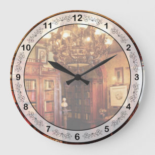 Lawyer - In the Library Large Clock
