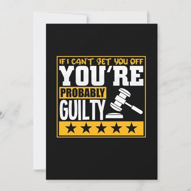 Lawyer Is Probably Guilty Invitation (Front)