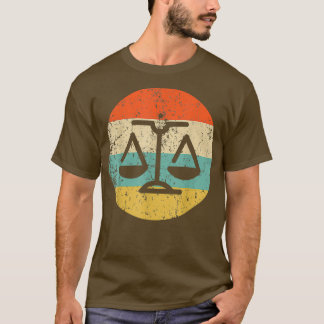 Lawyer Judge   Retro Scale of Justice T-Shirt
