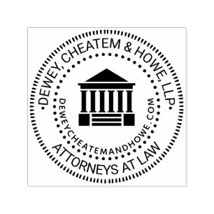 Lawyer Law Firm Logo Seal Courthouse Name URL Self-inking Stamp