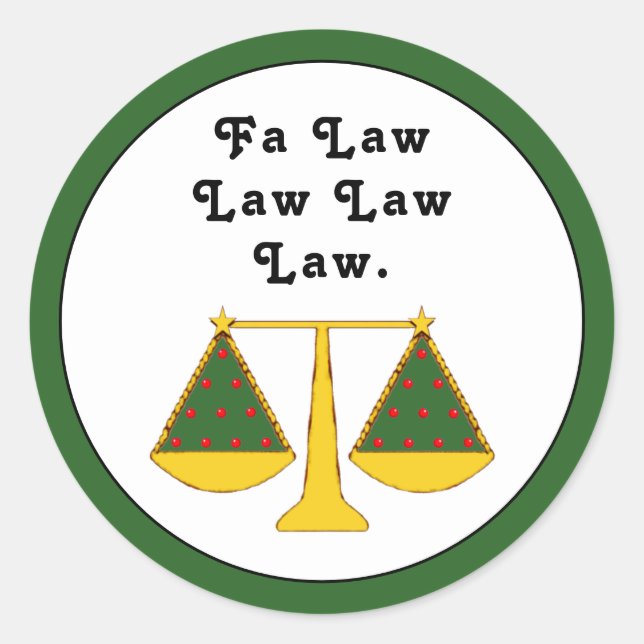 Lawyer Law Office Classic Round Sticker (Front)