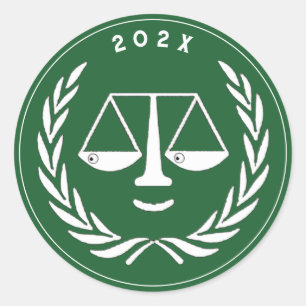 Lawyer Law School Classic Round Sticker
