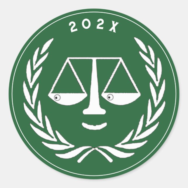 Lawyer Law School Classic Round Sticker (Front)