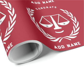 Lawyer Law School Grad Gift Wrapping Paper