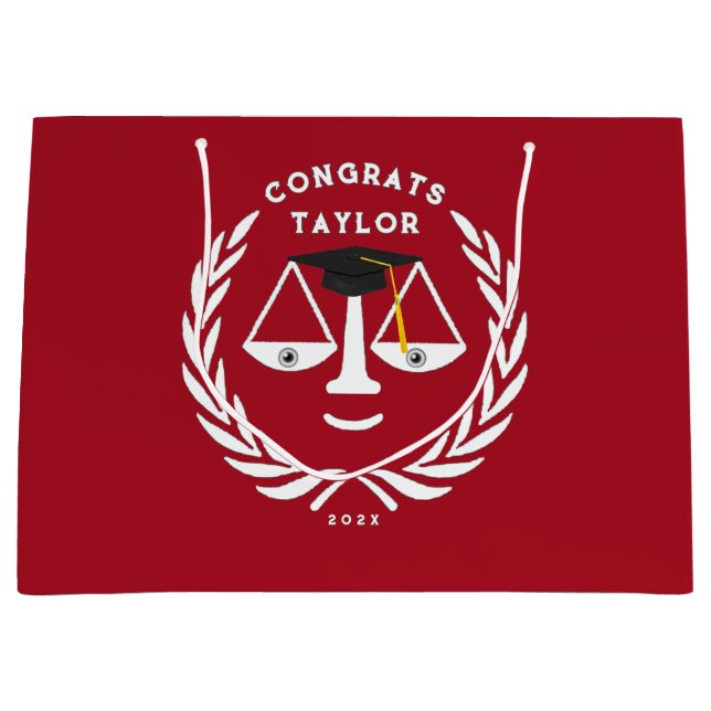 Lawyer Law School Grad Large Gift Bag (Front)