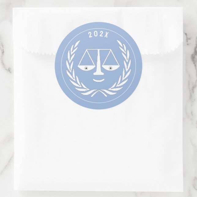Lawyer Law School Graduation 2025 Classic Round Sticker (Bag)