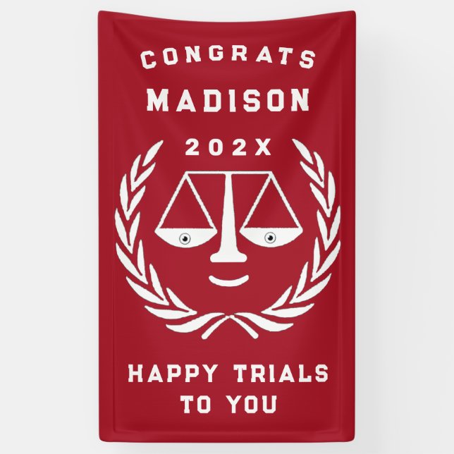 Lawyer Law School Graduation Banner (Vertical)