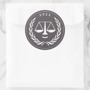Lawyer Law School Graduation Classic Round Sticker