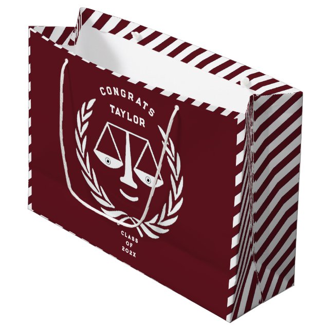 Lawyer Law School Graduation Large Gift Bag (Front Angled)
