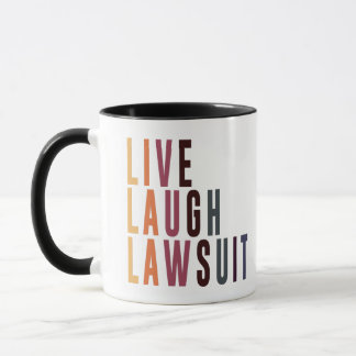 Lawyer Live Love Lawsuit Funny Law School Grad Mug