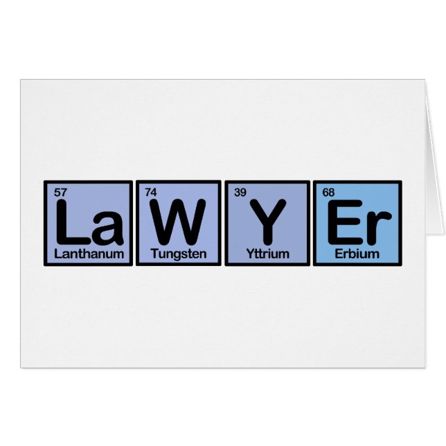 Lawyer made of Elements (Front Horizontal)
