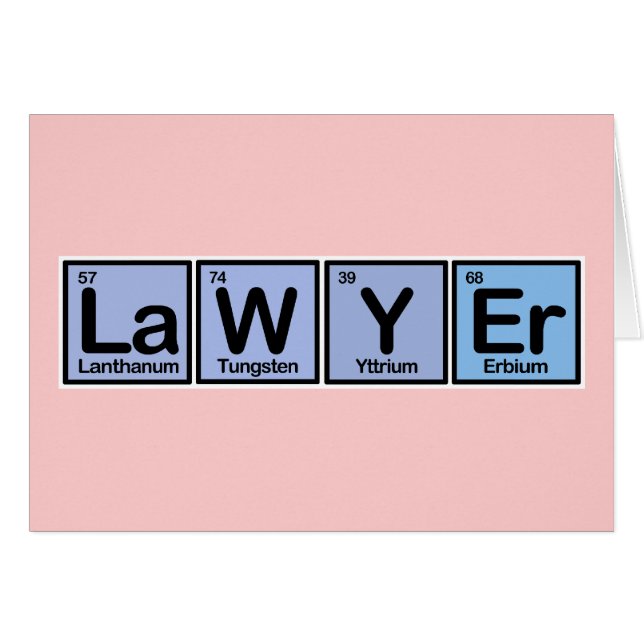 Lawyer made of Elements (Front Horizontal)