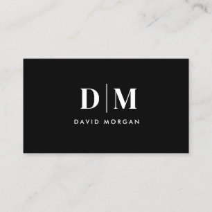 Lawyer Monogram Minimalist Simple Black Business Card