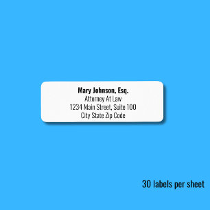 Lawyer Name Bold Job Title Business Return Address