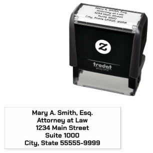 Lawyer Name Job Title Attorney's Return Address Self-inking Stamp