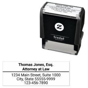 Lawyer Name Job Title Phone Number Return Address Self-inking Stamp