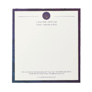 Lawyer office elegant professional personalized notepad
