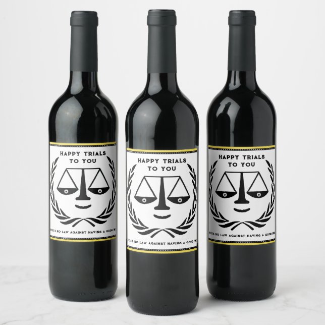 Lawyer Party Wine Label (Bottles)