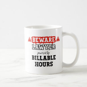 Lawyer Powered By Billable Hours Funny Attorney Coffee Mug
