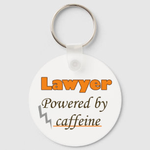 Lawyer Powered by caffeine Keychain
