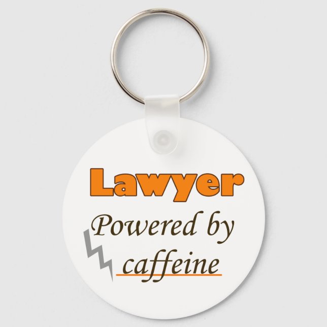 Lawyer Powered by caffeine Keychain (Front)