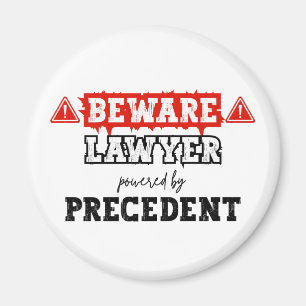 Lawyer Powered By Precedent   Funny Attorney Magnet