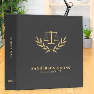 Lawyer professional scales of justice attorney binder
