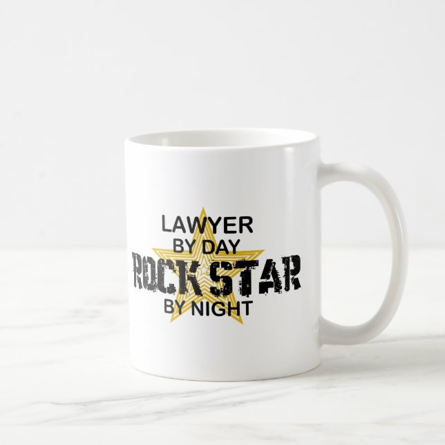 Lawyer Rock Star by Night Coffee Mug (Right)