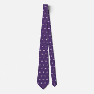 Lawyer Royal Purple Scales of Justice Neck Tie